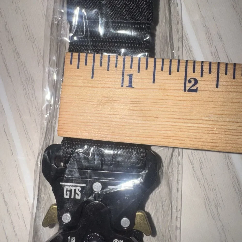 GTS Lightweight Black Duty Tactical Belt 1.25 Width w/Cobra Quick Release Buckle